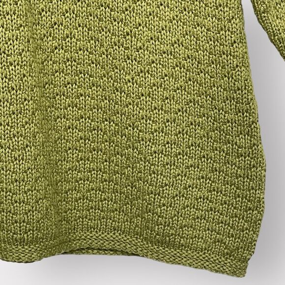 J.Jill PureJill Knit Sweater Women Size L Green Long‎ Length Raglan Long Sleeves - Picture 5 of 13